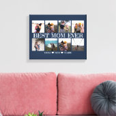 Beste Mama je benutzerdefinierbare blaue Navy-Foto Leinwanddruck (Insitu (Wohnzimmer))