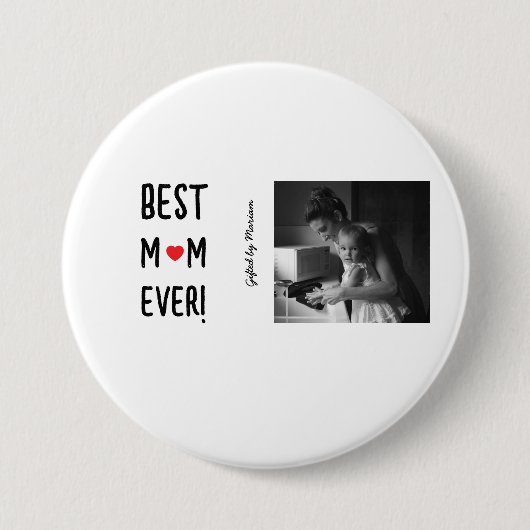 Beste Mama je benutzerdefinierbarer Name Button (Vorderseite)