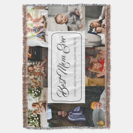 Beste Mama je benutzerdefiniert 8 FotoCollage Decke (Vorderseite Vertikal)