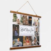Beste Mama je benutzerdefiniert 8 FotoCollage Wandteppich Mit Holzrahmen (Gewinkelt)