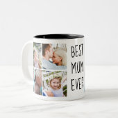 Beste Mama je benutzerdefinierte Foto-Tasse Zweifarbige Tasse (Vorderseite Links)