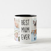 Beste Mama je benutzerdefinierte Foto-Tasse Zweifarbige Tasse (Mittel)