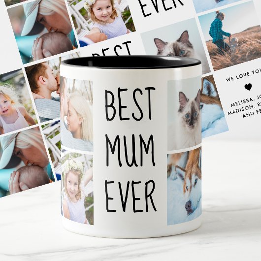 Beste Mama je benutzerdefinierte Foto-Tasse Zweifarbige Tasse