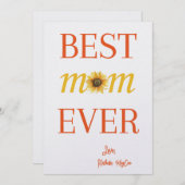 Beste Mama je, benutzerdefinierte Muttertagskarte  Einladung (Vorne/Hinten)
