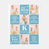 Beste MAMA je benutzerdefinierten 7 Fotocollage Mu Fleecedecke (Vorderseite)
