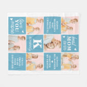 Beste MAMA je benutzerdefinierten 7 Fotocollage Mu Fleecedecke (Vorderseite (Horizontal))