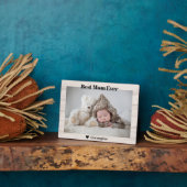 Beste Mama je benutzerdefinierter Foto Name Rustik Fotoplatte (Seite)