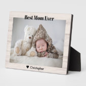 Beste Mama je benutzerdefinierter Foto Name Rustik Fotoplatte (Seite)