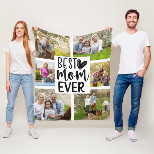Beste Mama je benutzerdefinierter Multi-Foto-Keepa Fleecedecke (Beispiel)