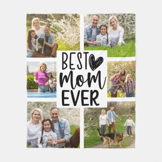 Beste Mama je benutzerdefinierter Multi-Foto-Keepa Fleecedecke (Vorderseite)