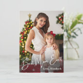 Beste Mama je benutzerdefiniertes Foto Ankündigung (Stehend Vorderseite)