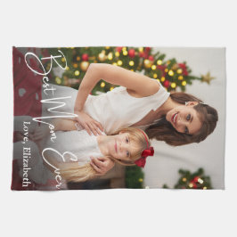 Beste Mama je benutzerdefiniertes Foto Geschirrtuch