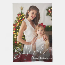 Beste Mama je benutzerdefiniertes Foto Geschirrtuch