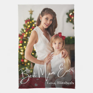 Beste Mama je benutzerdefiniertes Foto Geschirrtuch