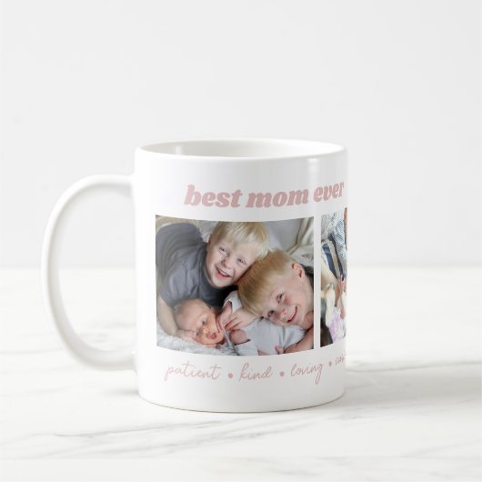 Beste Mama je benutzerdefiniertes Foto Kaffeetasse (Links)