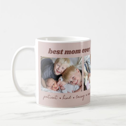 Beste Mama je benutzerdefiniertes Foto Kaffeetasse (Links)