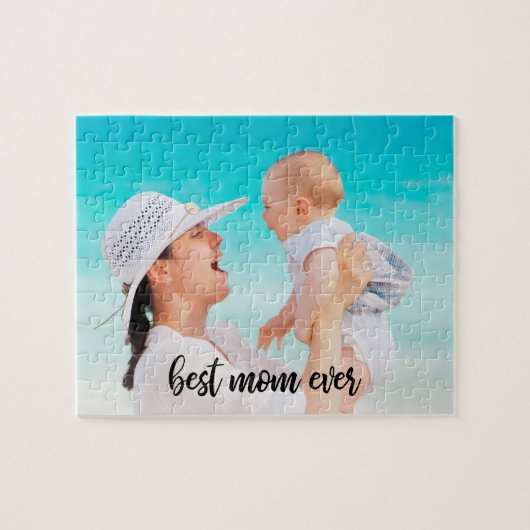 Beste Mama je benutzerdefiniertes Foto Modernes Sc Puzzle (Horizontal)