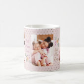 Beste Mama je benutzerdefiniertes Foto Rosa Mutter Kaffeetasse (Mittel)
