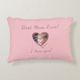 Beste Mama je benutzerdefiniertes Kinderfoto-Templ Dekokissen