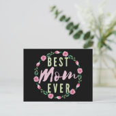 BESTE MAMA JE - BEST FLORIST MUTTER POSTKARTE (Stehend Vorderseite)