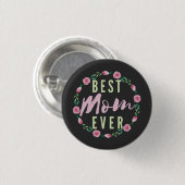 BESTE MAMA JE - BEST FLORIST MUTTERTAG BUTTON (Vorne & Hinten)