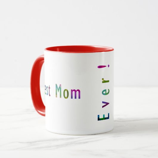 Beste Mama je, Bester Vater je in Fun Frühlingsfar Tasse (Vorderseite Links)