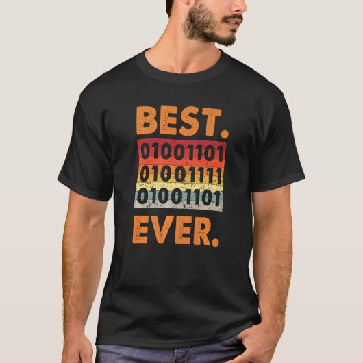 Beste Mama je Binary Code Coder Developer Software T-Shirt (Vorderseite)