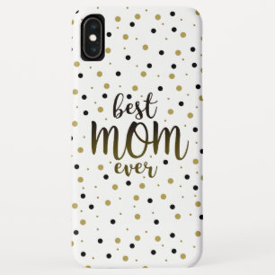 Beste Mama je Black and Gold Confetti Case-Mate iPhone Hülle
