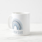 Beste Mama je Blauer Regenbogen Kaffeetasse (Vorderseite Links)