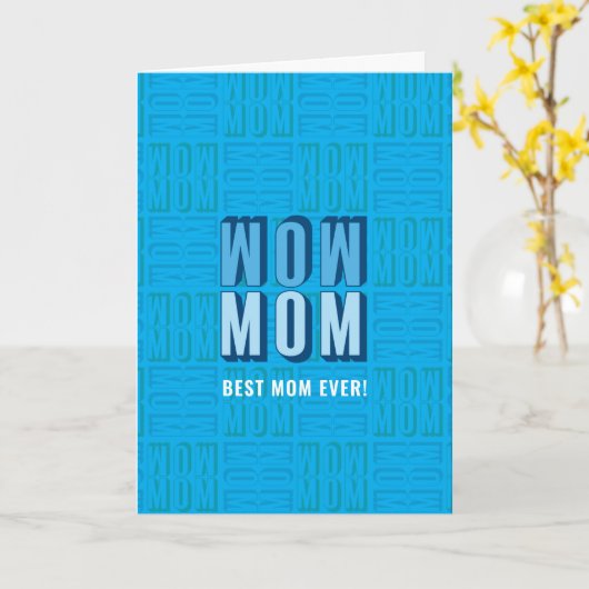 Beste Mama je Blockbuchstaben Muttertag Karte (Gelbe Blume)