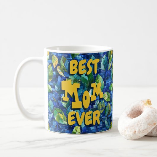 Beste Mama je Blue Coffee Tasse (Mit Donut)
