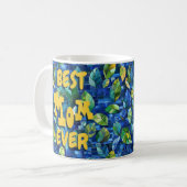 Beste Mama je Blue Coffee Tasse (Vorderseite Links)