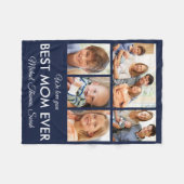 Beste Mama je Blue Mthers Day FotoCollage Fleecedecke (Vorderseite (Horizontal))