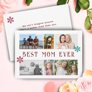 Beste Mama je Blume 6 Fotocollage Muttertag Feiertagskarte