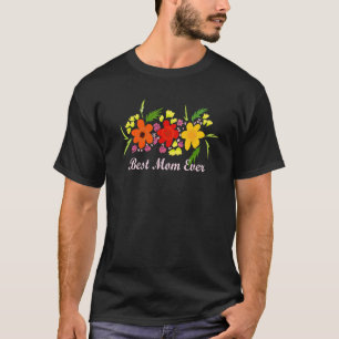 Beste Mama je Blume für Geburtstag und Mutter d T-Shirt