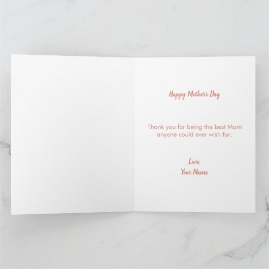 Beste Mama je Blumenmüttertag Karte (Innenseite)