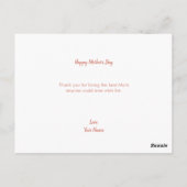 Beste Mama je Blumenmüttertag Postkarte (Rückseite)