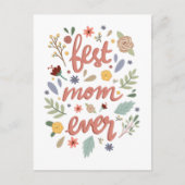 Beste Mama je Blumenmüttertag Postkarte (Vorderseite)