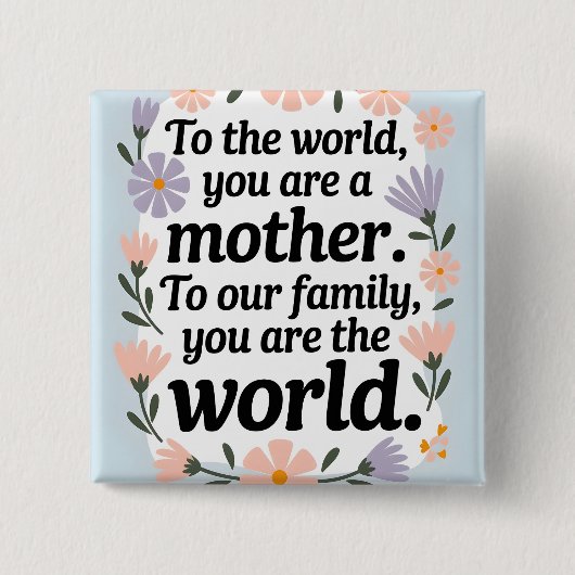 Beste Mama je Blumenmüttertagsangebot Button (Vorderseite)