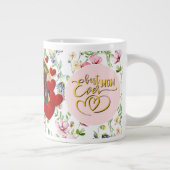 Beste Mama je Blumenstrauß Foto Muttertag Jumbo-Tasse (Rechts)