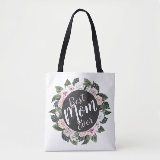 Beste Mama je Blumenstrauß Foto Tasche (Vorderseite)