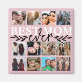 Beste Mama je blush Pink FotoCollage Magnet (Vorne)