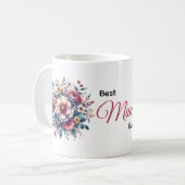 Beste Mama je Blütenfarbe Kaffeetasse (Vorderseite Links)