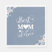 'Beste Mama je' Blütengeschenk Serviette (Vorderseite)