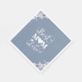 'Beste Mama je' Blütengeschenk Serviette (Ecke)