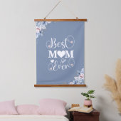 'Beste Mama je' Blütengeschenk Wandteppich Mit Holzrahmen (Schlafzimmer)