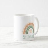 Beste Mama je Boho Rainbow Kaffeemaschine Tasse (VorderseiteRechts)