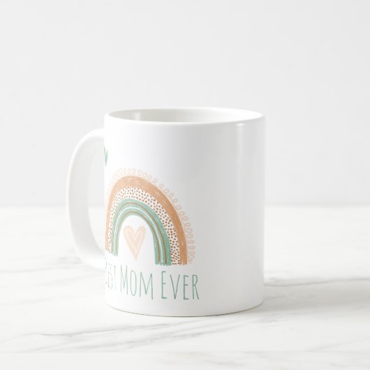 Beste Mama je Boho Rainbow Kaffeemaschine Tasse (Vorderseite Links)