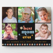 Beste Mama je Boho Retro 5 Fotos Fotoplatte (Vorderseite)