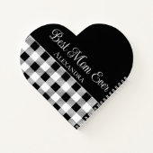 Beste Mama je Buffalo Karierte Schwarz-weiße Schür Notizblock (Rückseite)